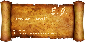 Eichler Jenő névjegykártya